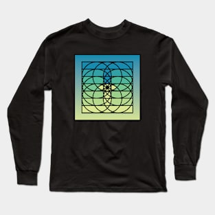 Doc Labs - Third Eye / Awakening (Geometric Art / Meditation / Yoga) - Version 1 - (Blue/Green) Long Sleeve T-Shirt